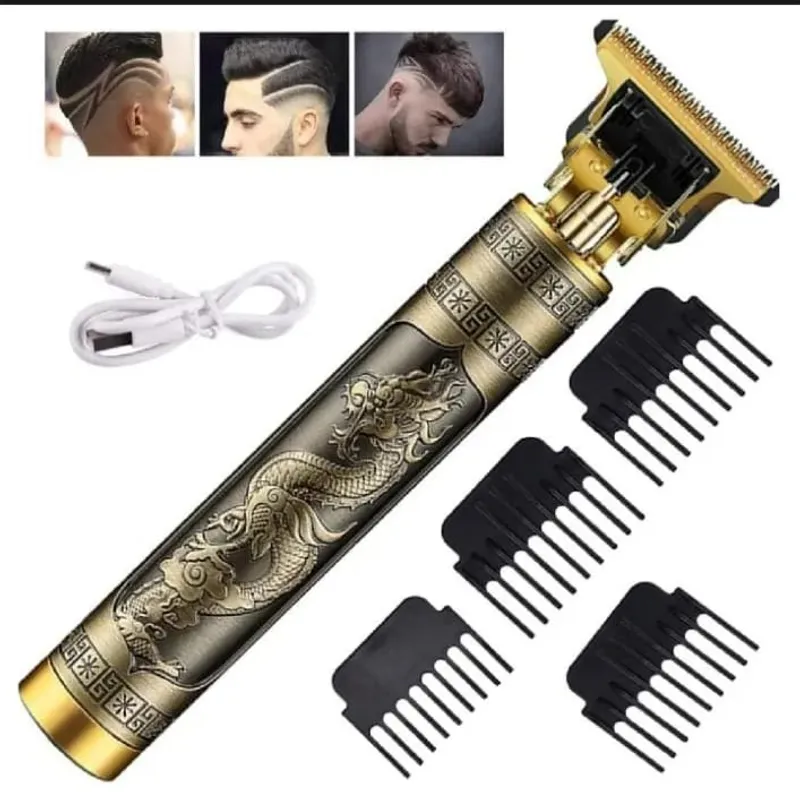 T9 Vintage Professional Hair Trimmer | Rechargeable Beard Trimmer, Hair Clipper & Zero Gap Styler