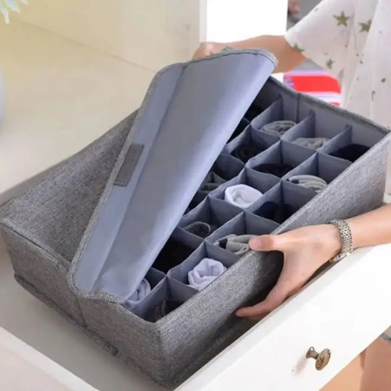 24 Grid Foldable Socks Organizer Drawer Divider
