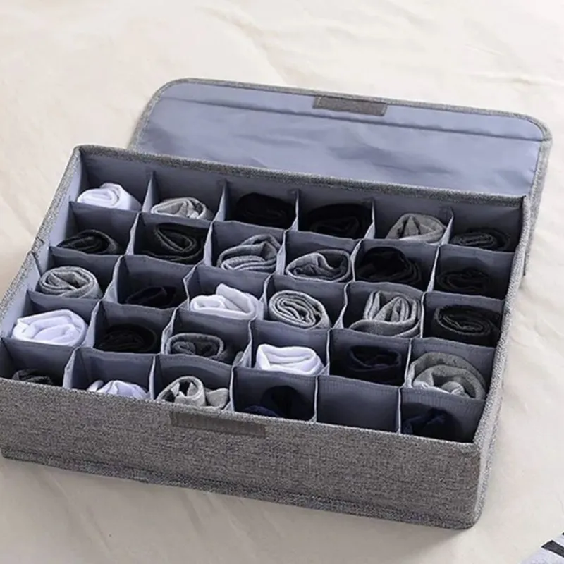 24 Grid Foldable Socks Organizer Drawer Divider