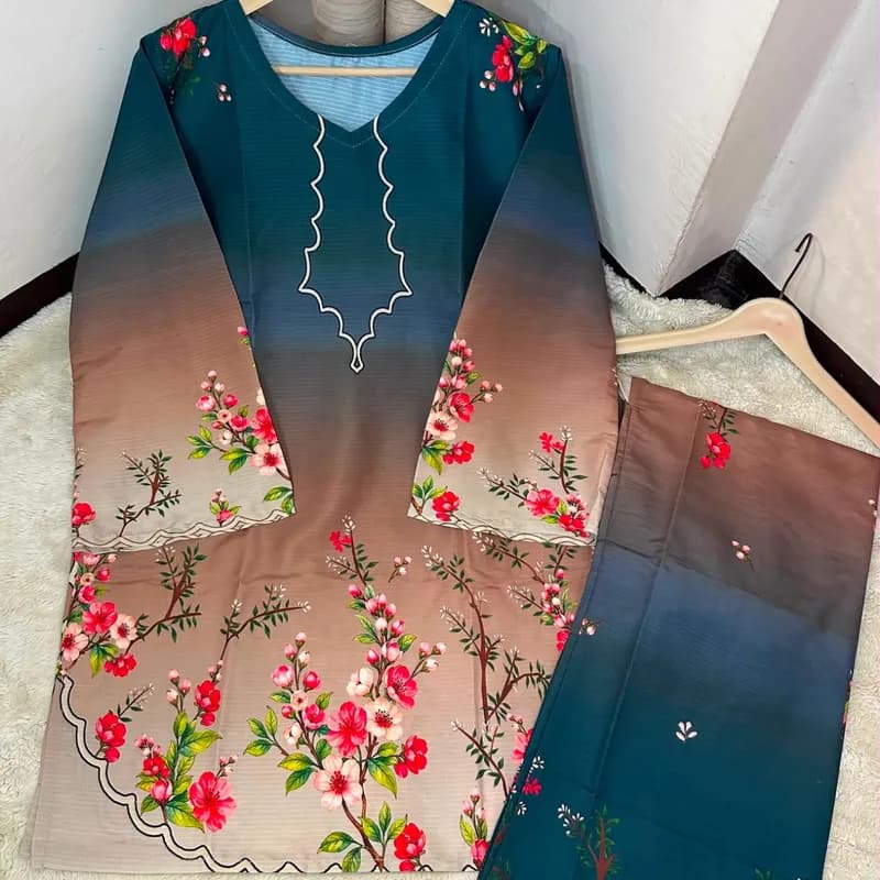 Women's Digital Printed Cord Set
