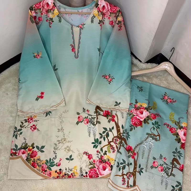 Women's Digital Printed Cord Set