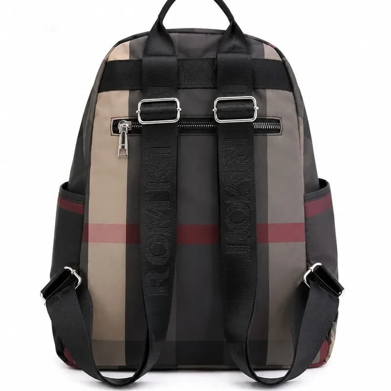 Imported Burberry Print College Backpack for Girls