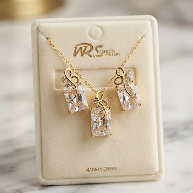 Luxury Zircon Locket Set for Women