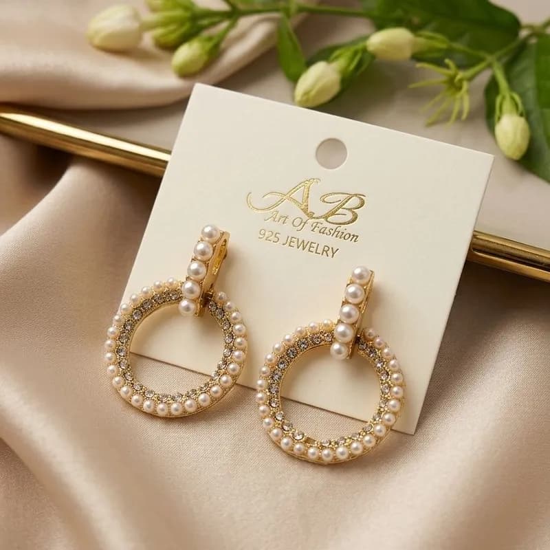 Elegant China Pearl Stud Earrings for Women