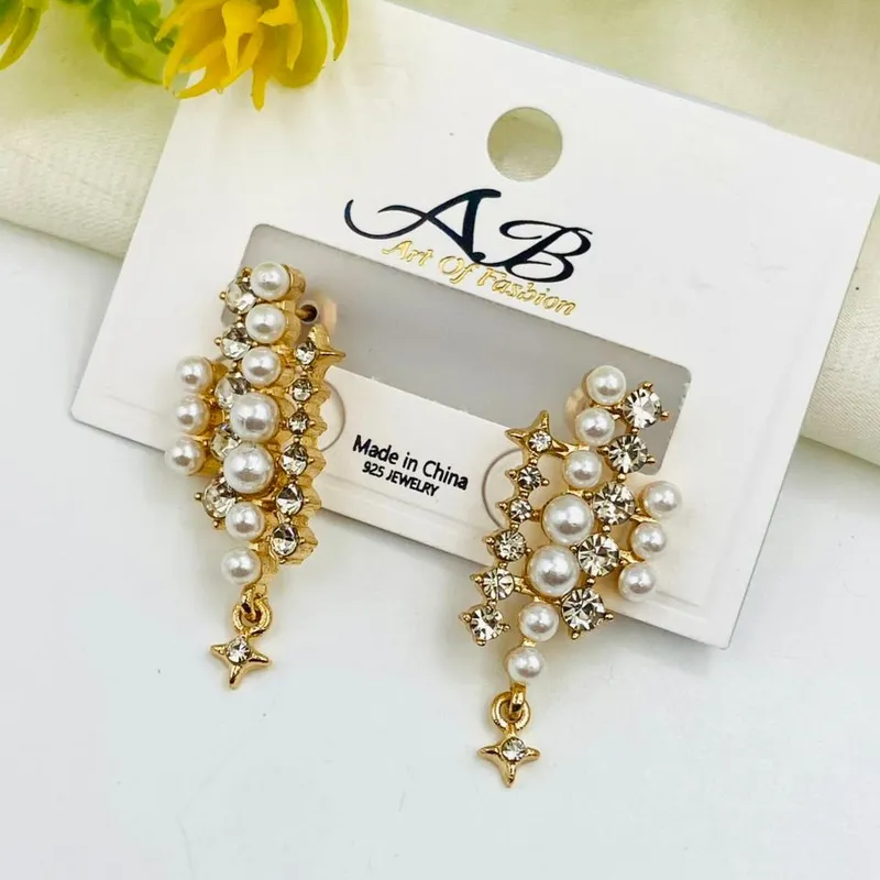 Elegant China Pearl Stud Earrings for Women