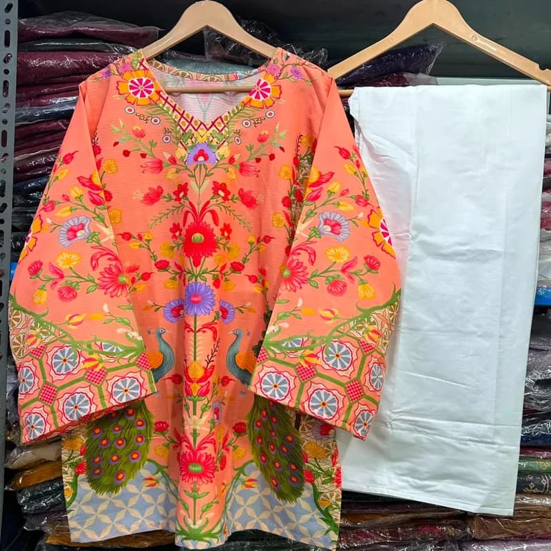 Digital Ethnic Print Doria Lawn Co ord for Women