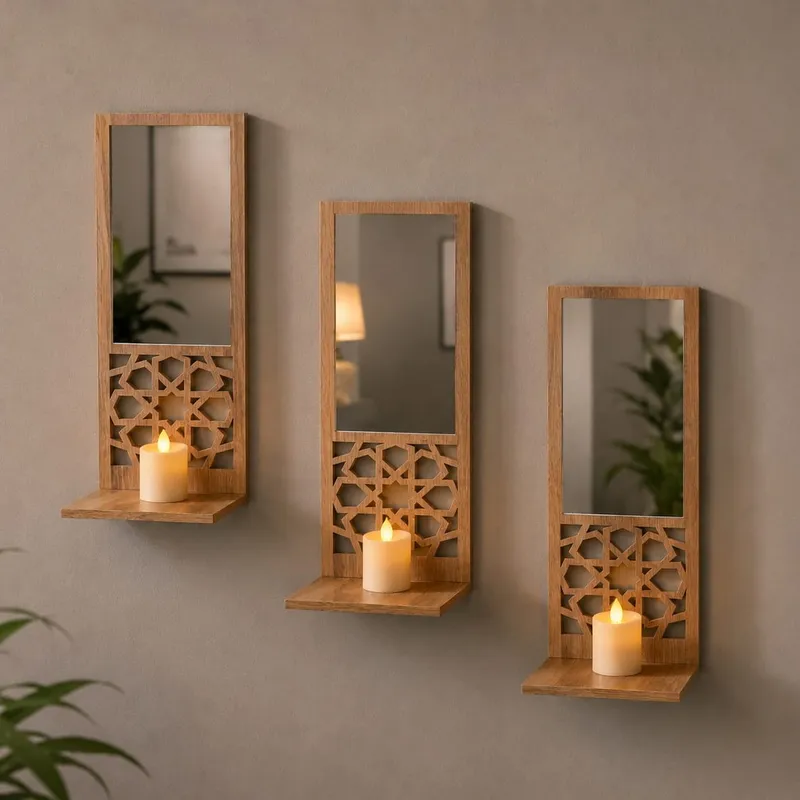 Luxury Acrylic Mirror & Wooden Wall Frames