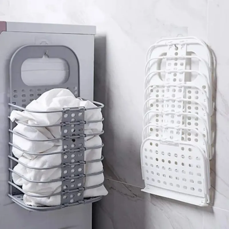 Folding Wall-Mounted Laundry Basket