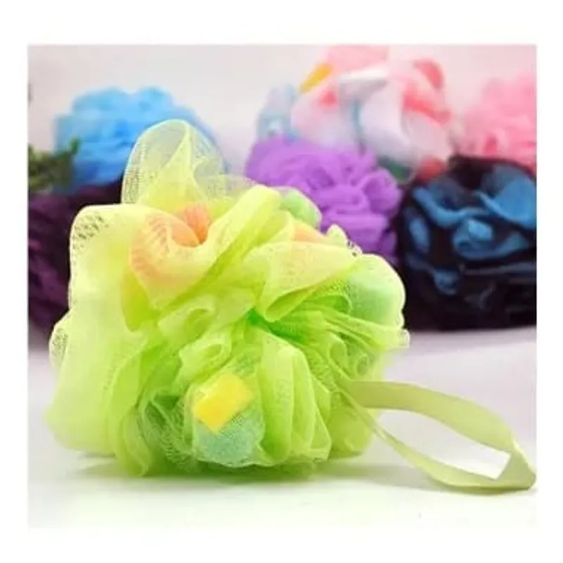 Bath Soap Net Candy Color Flowers Bath Puff (Big Size)