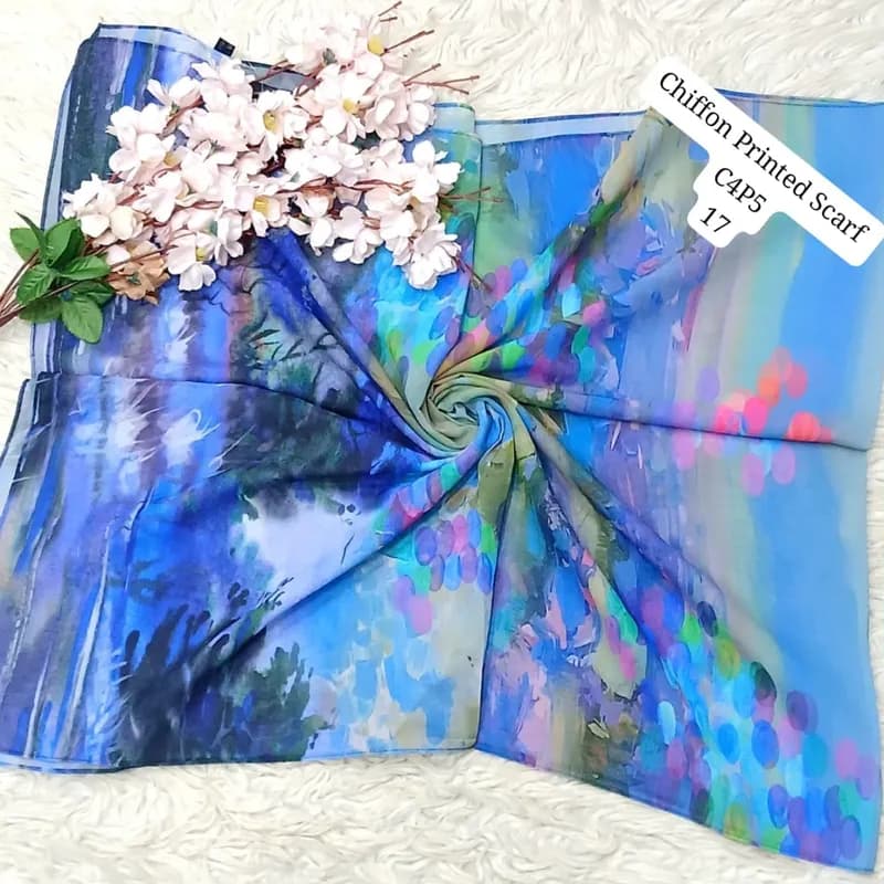 Artical Chiffon Printed Scarf