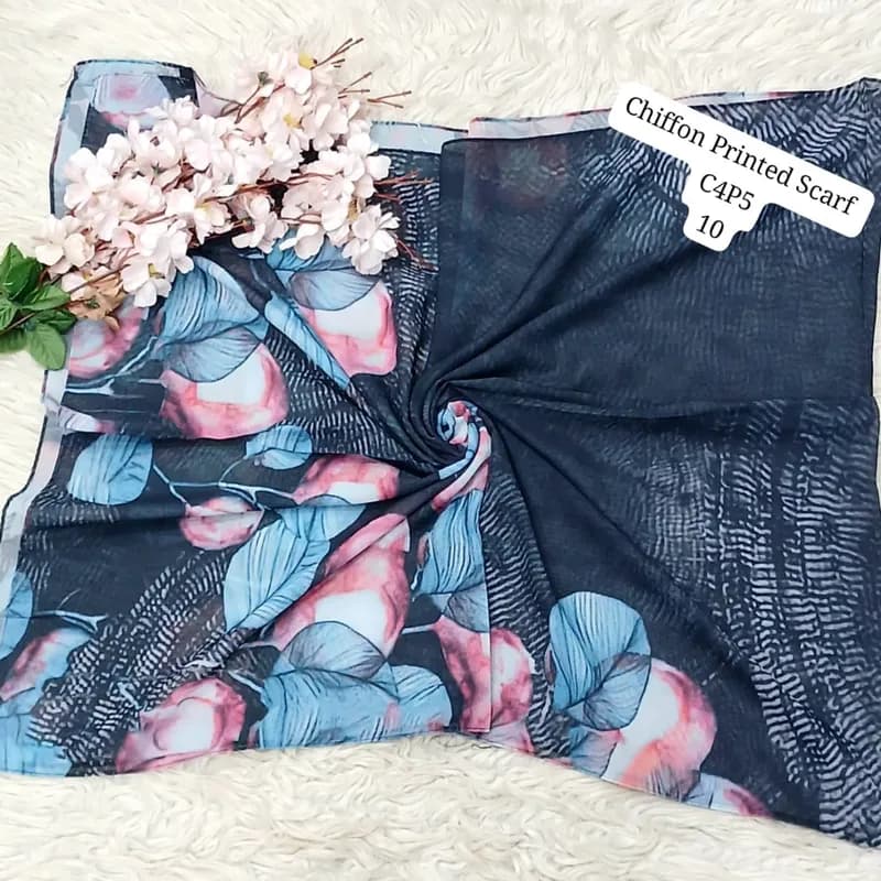 Artical Chiffon Printed Scarf