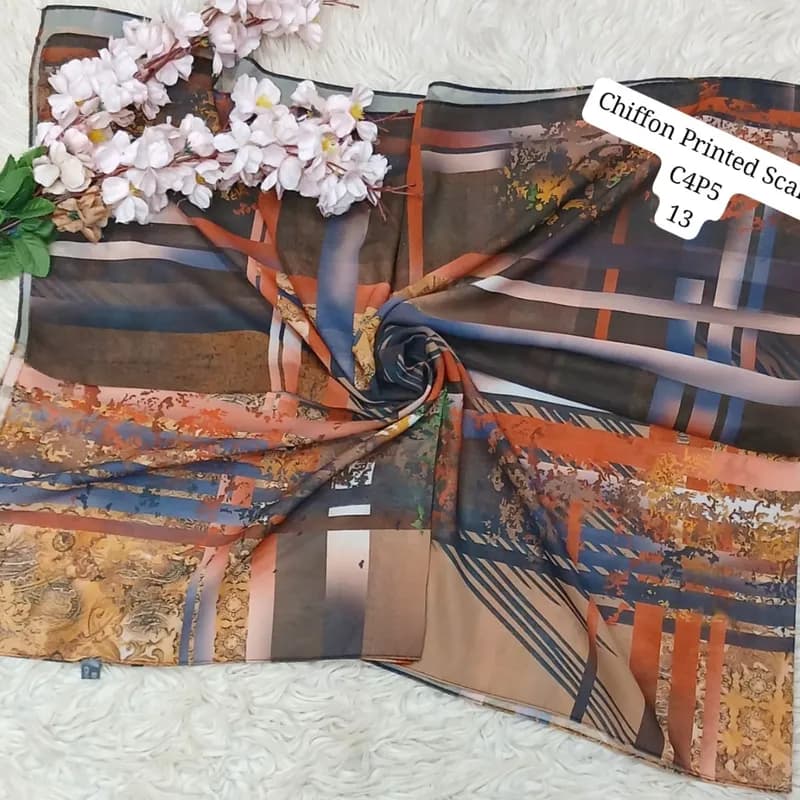Artical Chiffon Printed Scarf
