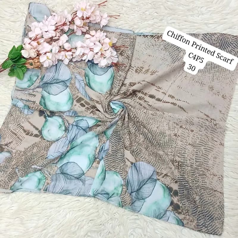 Artical Chiffon Printed Scarf