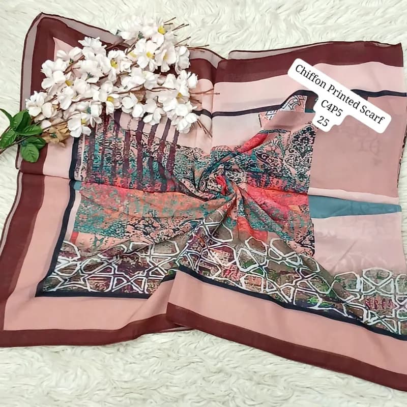 Artical Chiffon Printed Scarf