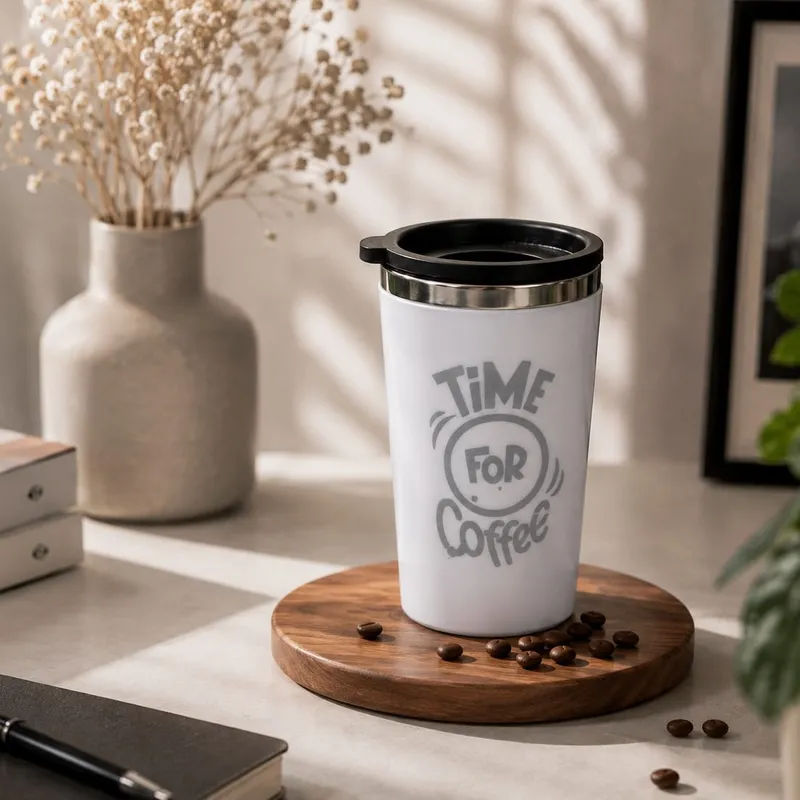 Stainless Steel Coffee Mug 450ml with Lid