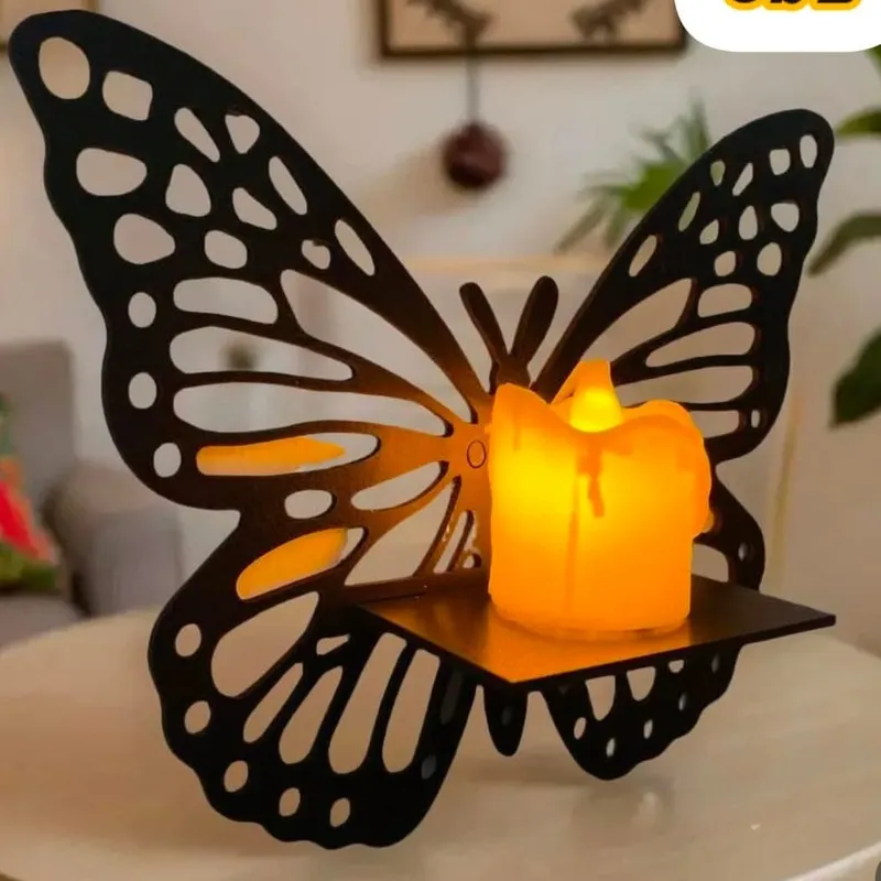 Luxury Wooden Butterfly Wall Frames – Set of 3 | Black