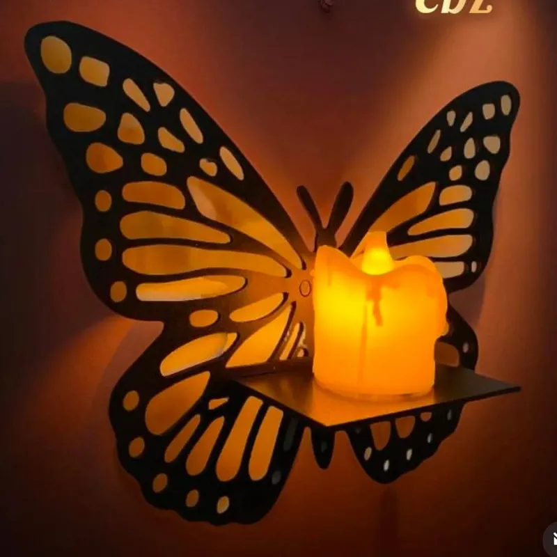 Luxury Wooden Butterfly Wall Frames – Set of 3 | Black