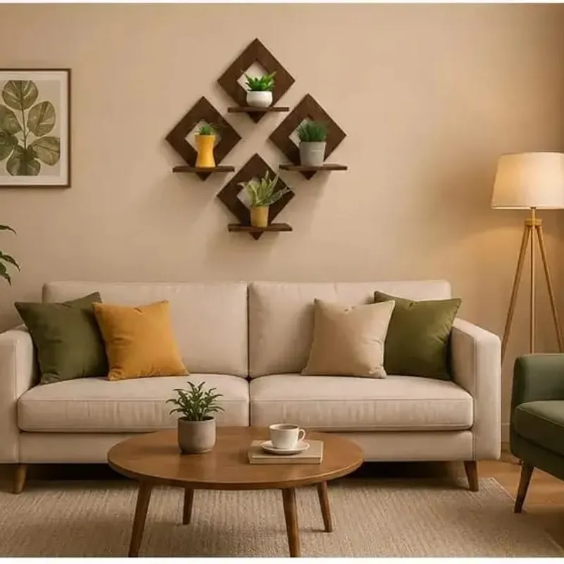Wooden Candle Holder Wall Set – 4 Pieces