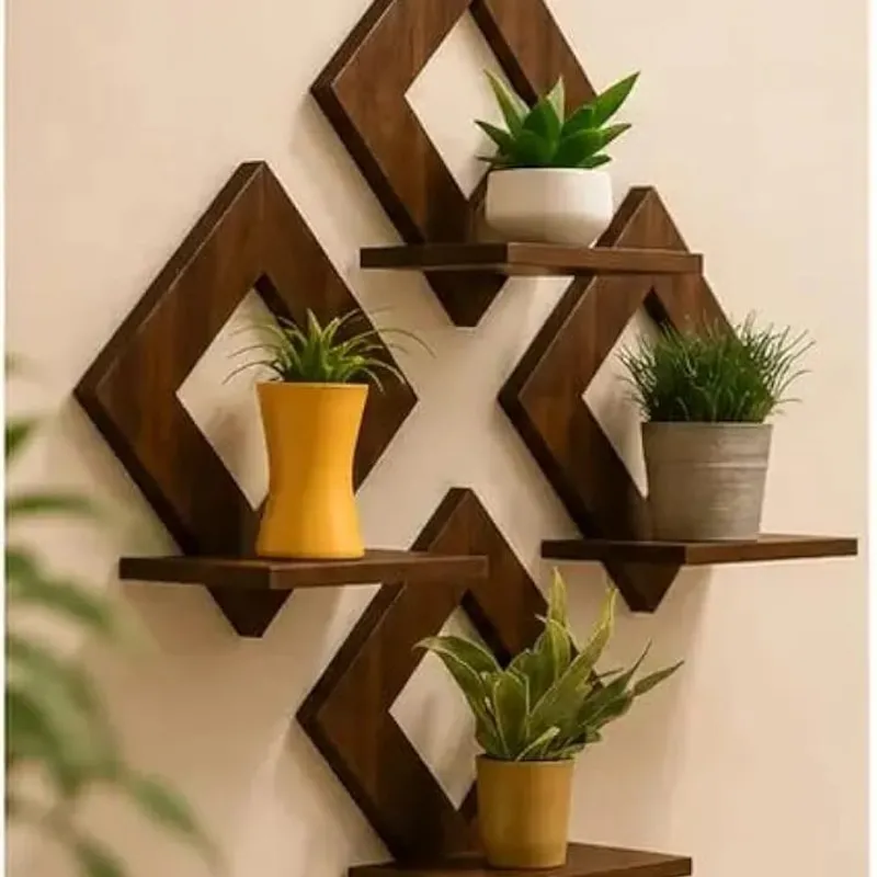 Wooden Candle Holder Wall Set – 4 Pieces