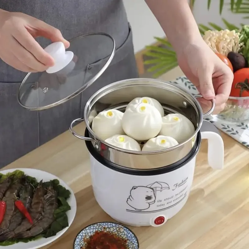 Electric Cooking Pot – Multi-Functional Hot Pot, Noodles & Steamer