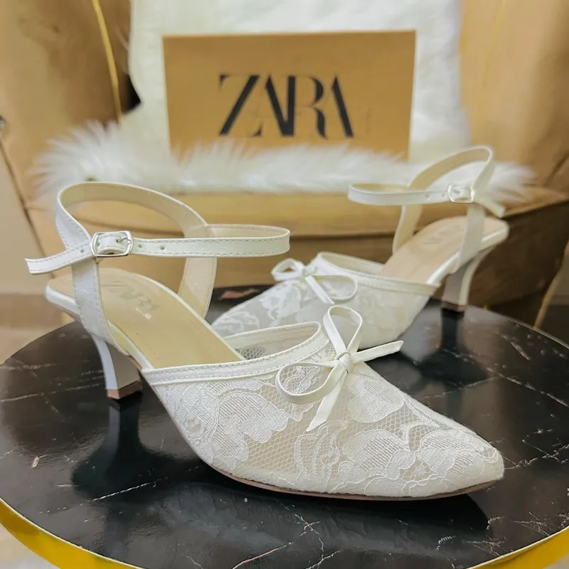 ZARA Lace Bow Pointed Heels – Dupe Version