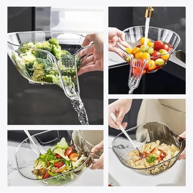 Transparent Multi-Functional Plastic Drain Funnel Bowl