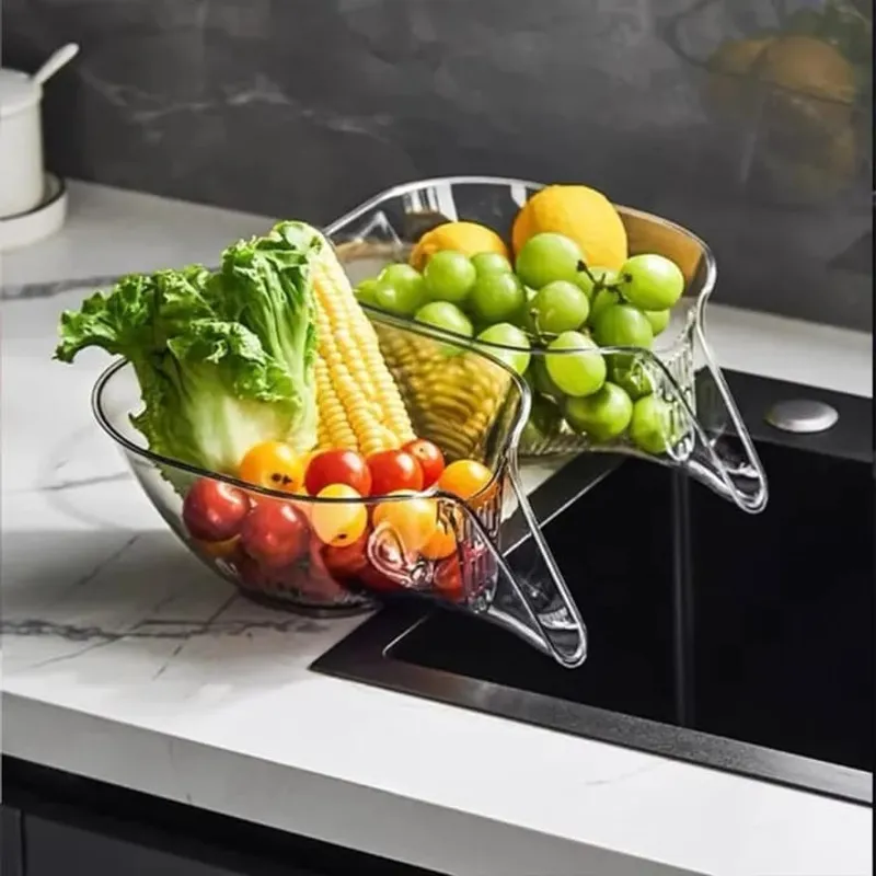 Transparent Multi-Functional Plastic Drain Funnel Bowl