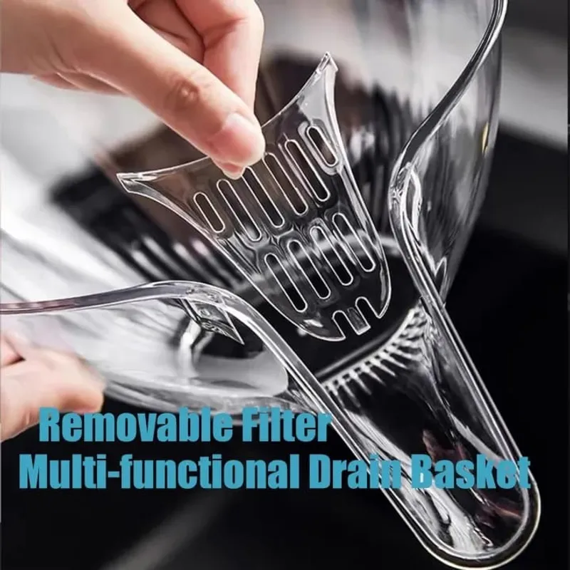 Transparent Multi-Functional Plastic Drain Funnel Bowl