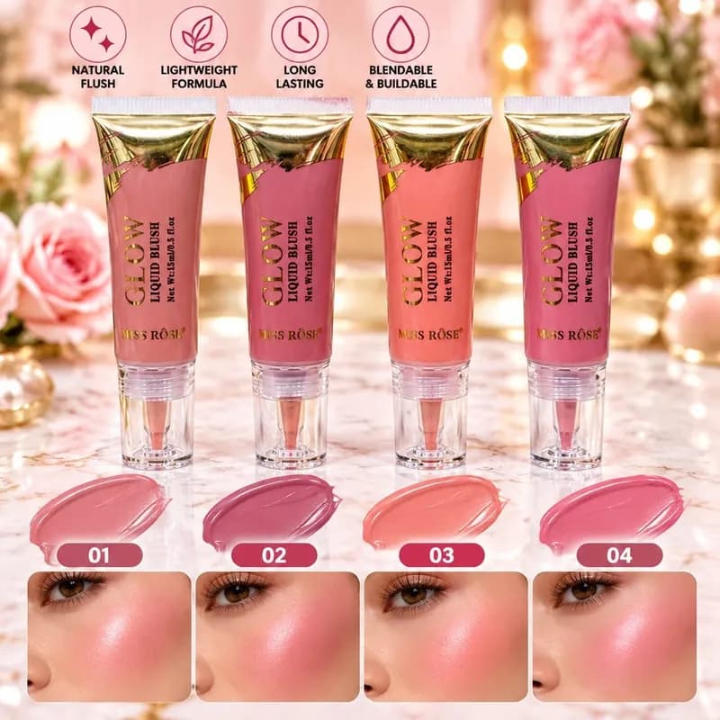 MISS ROSE Liquid Blush On Set – 4 Piece Set