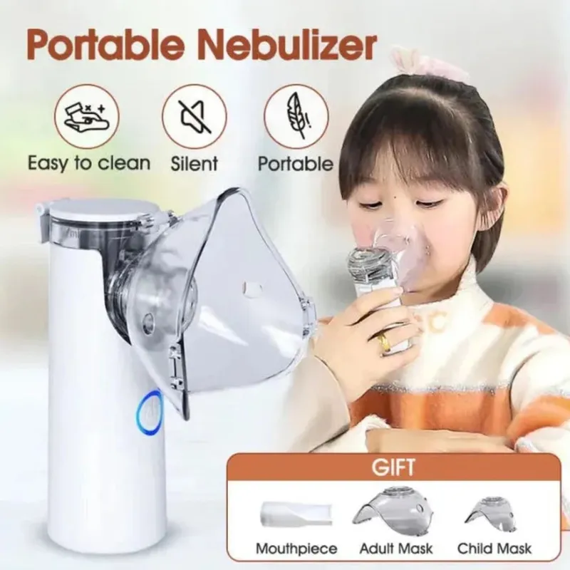 Rechargeable Portable Mesh Nebulizer | Silent Handheld Nebulizer for Adults & Children