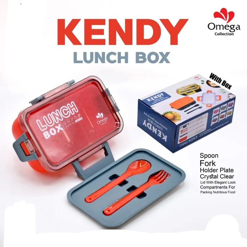 KENDY Lunch Box with Partition & Spoon