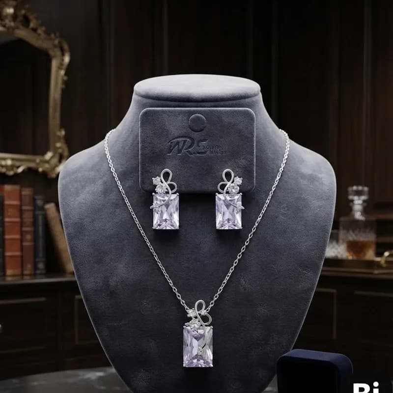 Luxury Zircon Locket Set for Women