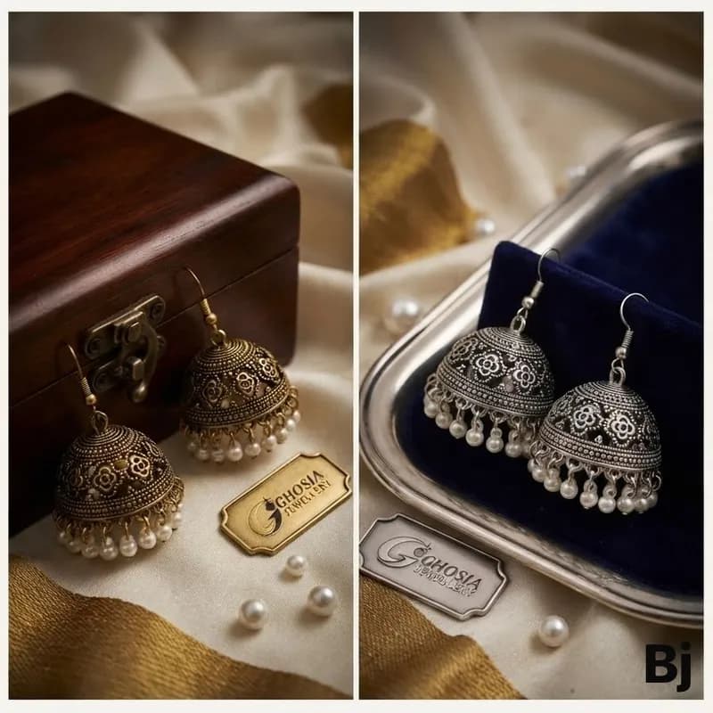 Indian Style Antique Jhumka Earrings for Women