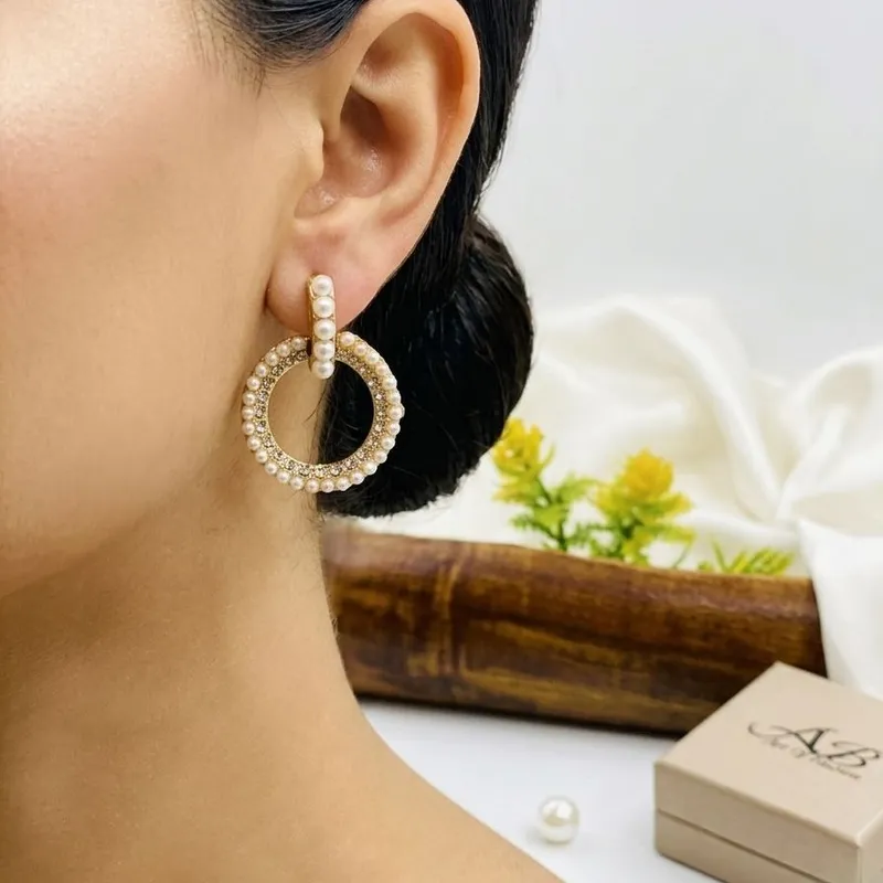 Elegant China Pearl Stud Earrings for Women