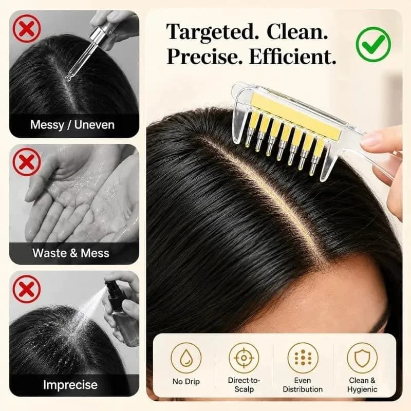 Transparent Hair Oil Applicator Comb