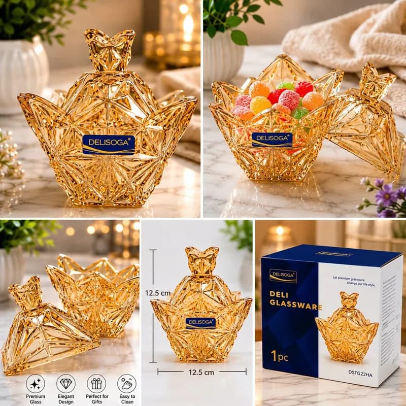 Delisoga Candy jar Small Golden Shade – DSTG22HA