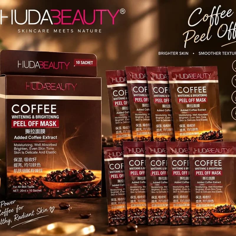 HUDABEAUTY Coffee Peel Off Mask - 10 Pieces Pack