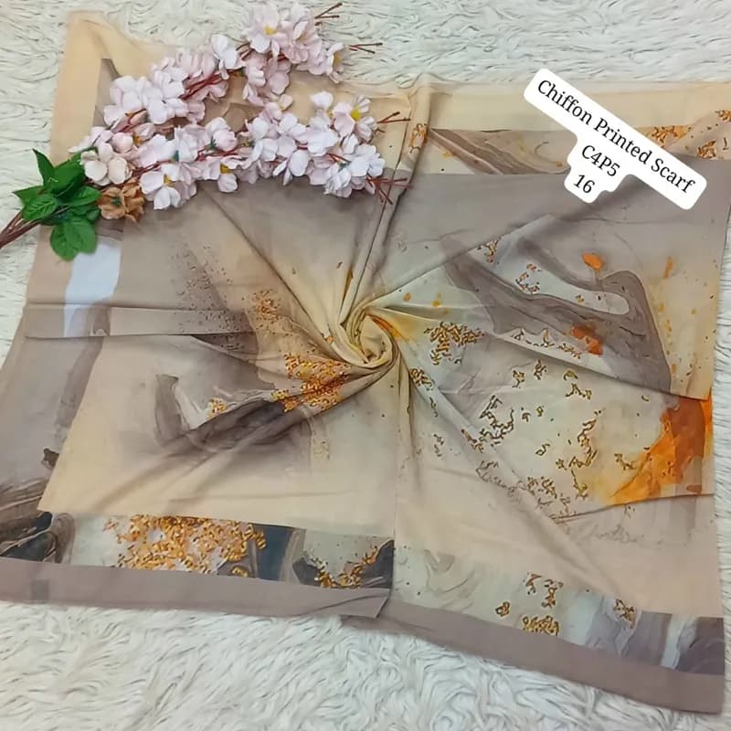 Artical Chiffon Printed Scarf