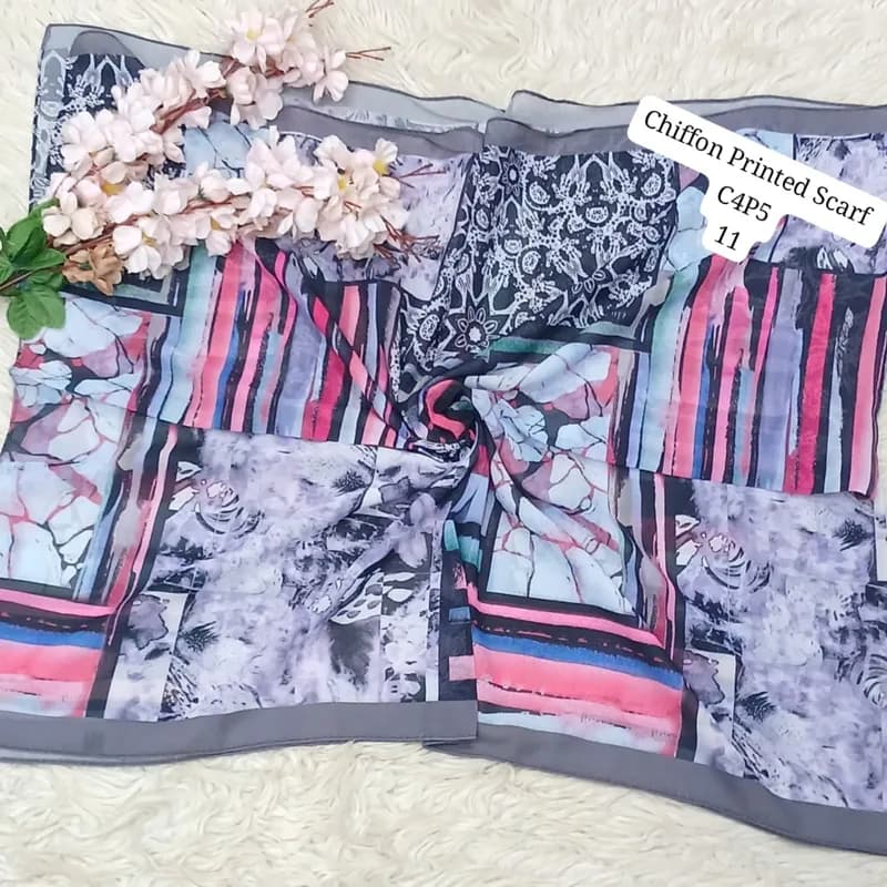 Artical Chiffon Printed Scarf