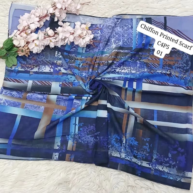 Artical Chiffon Printed Scarf