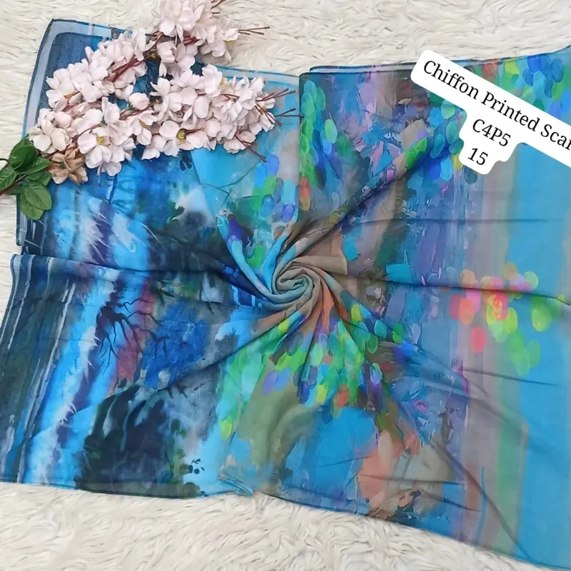 Artical Chiffon Printed Scarf