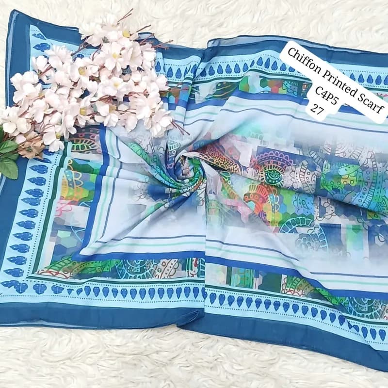 Artical Chiffon Printed Scarf