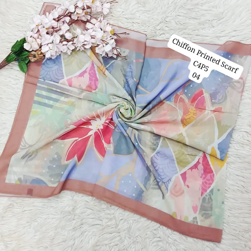 Artical Chiffon Printed Scarf