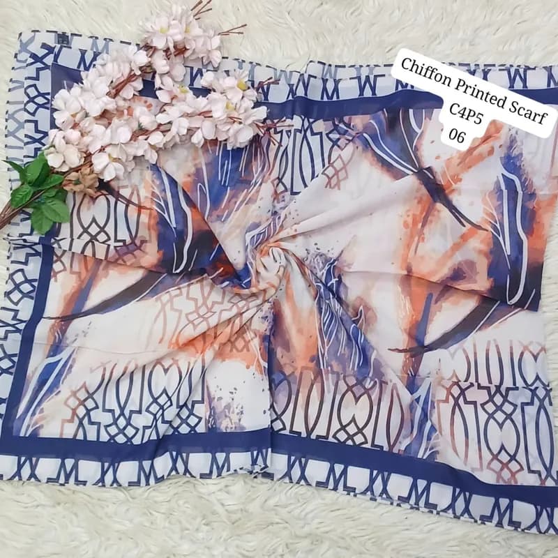 Artical Chiffon Printed Scarf