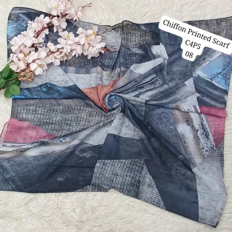 Artical Chiffon Printed Scarf