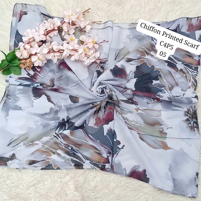 Artical Chiffon Printed Scarf