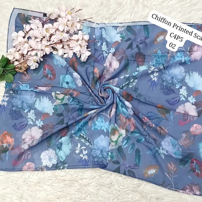 Artical Chiffon Printed Scarf