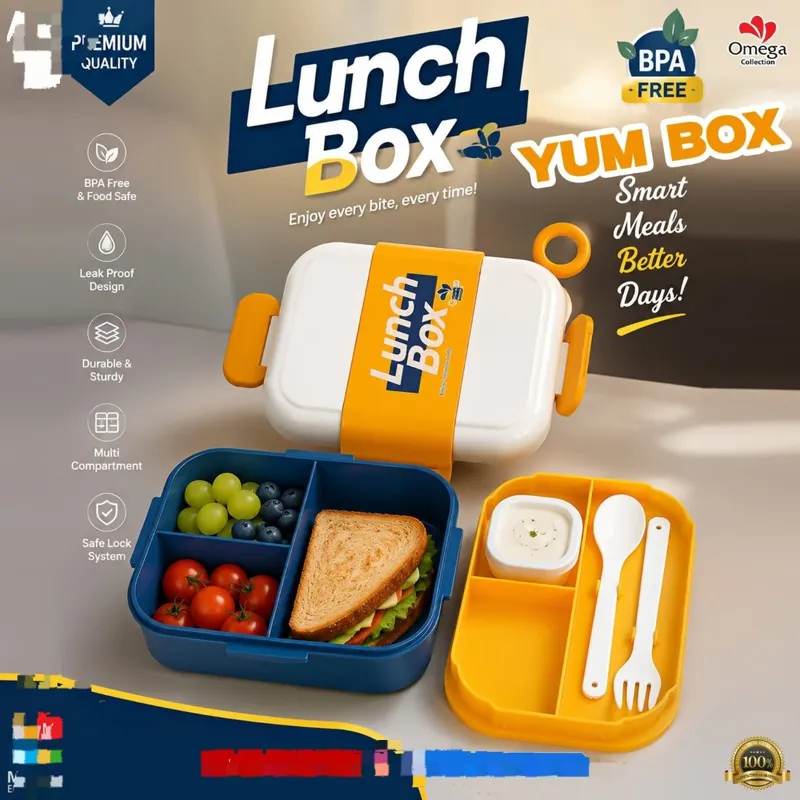 YUMBOX Lunch Box – 3 Compartment Kids Lunch Box