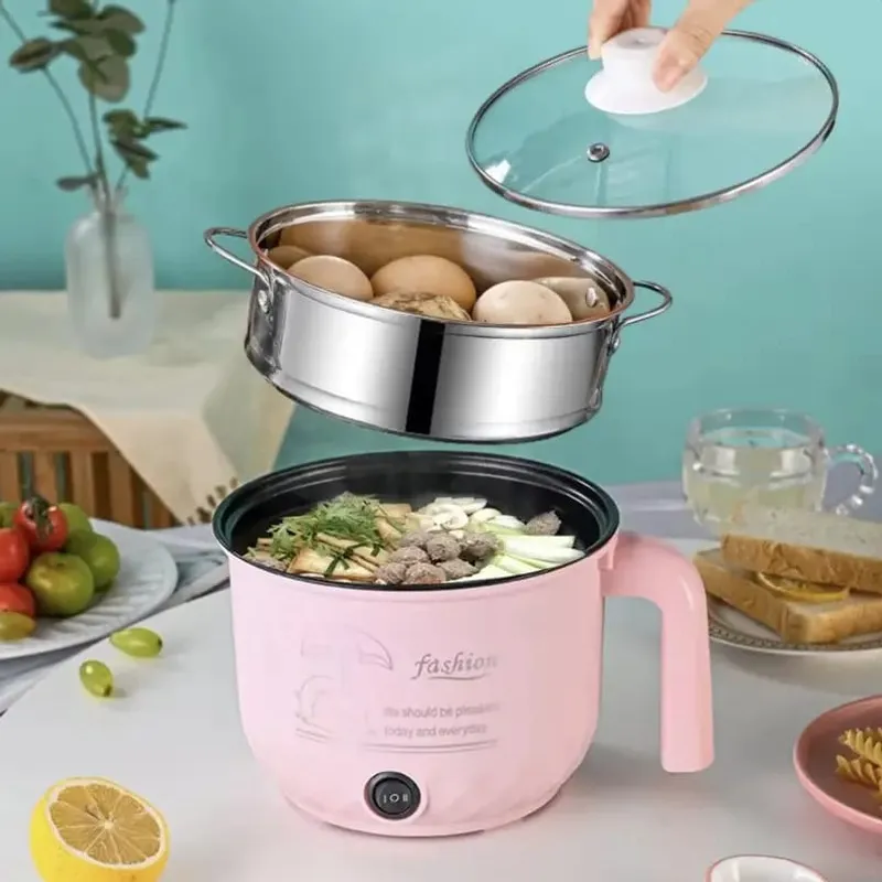 Electric Cooking Pot – Multi-Functional Hot Pot, Noodles & Steamer